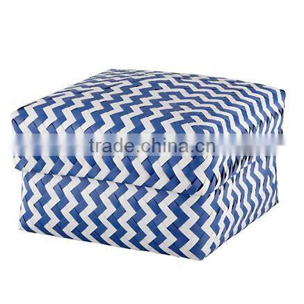 Zigzag Plastic Woven Basket, set of 3