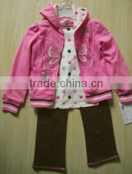 children's clothing set kids set clothes girls 3pc set hoodie inner top and pants sets baby wears