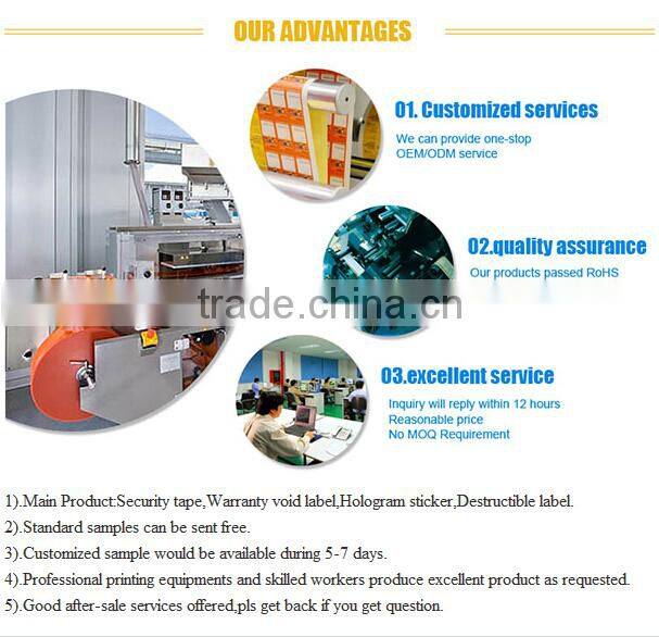 anti-theft seal box security void label