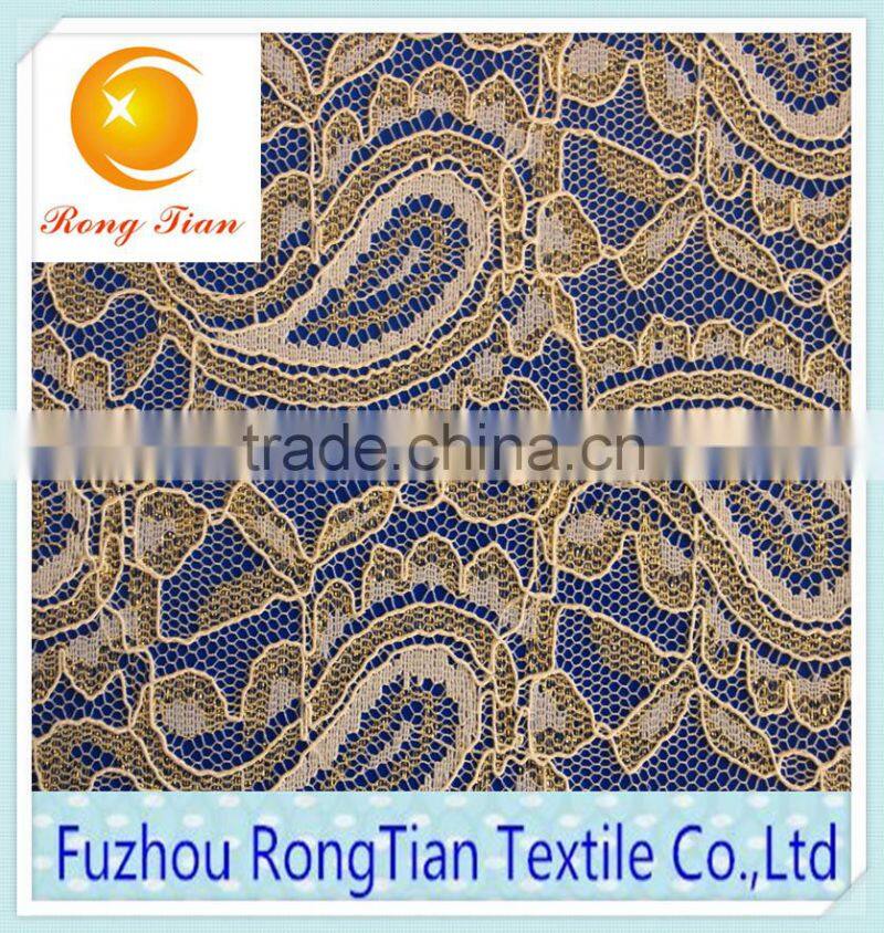 100 polyester high-grade cashew nut lace fabric for composite material