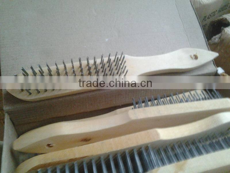 wooden handle wire brush