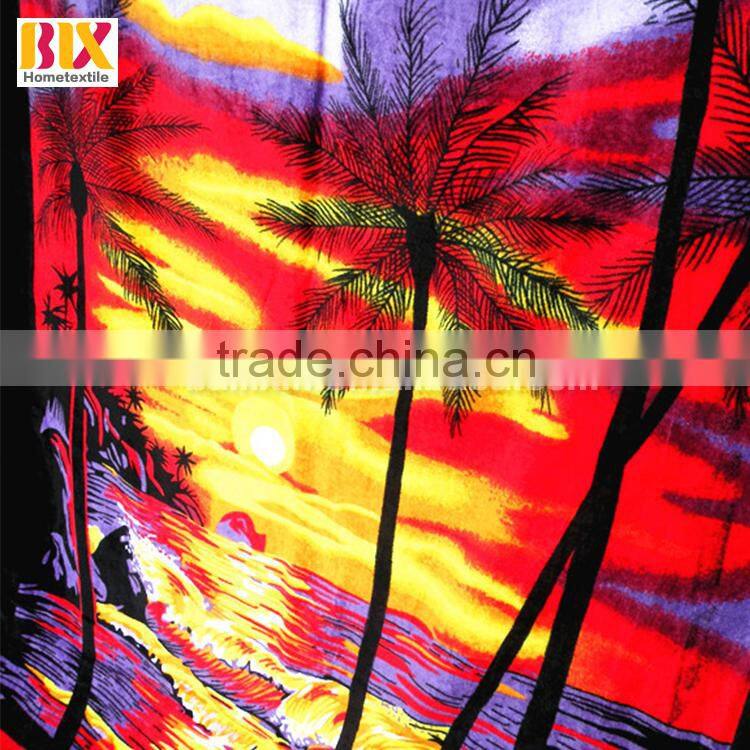 Wholesale alibaba high quality 100% cotton customer printed beach towel suppliers china