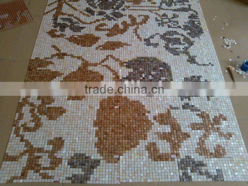China freshwater river shell mosaic painting wall tile - hot sale wall tile