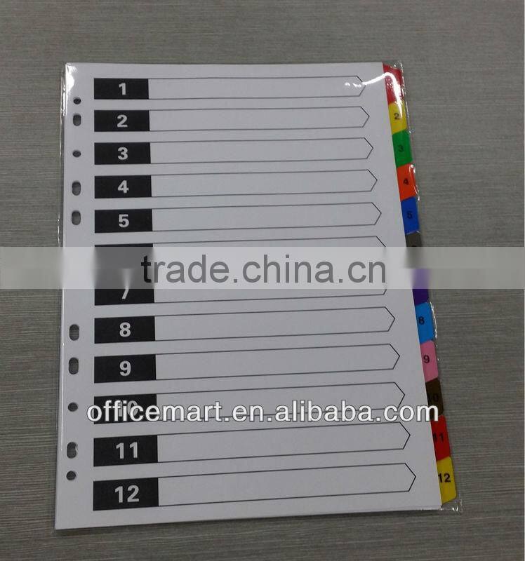 11 holes punched file divider