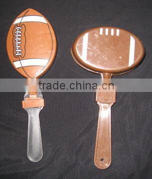 Rugby ball shaped Football sports fans plastic hand clapper