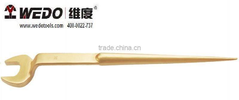 Construction Wrench, Offset Type with Pin, non-sparking tools, non-magnetic tools, GS/FM/UKAS certificate, ATEX approved