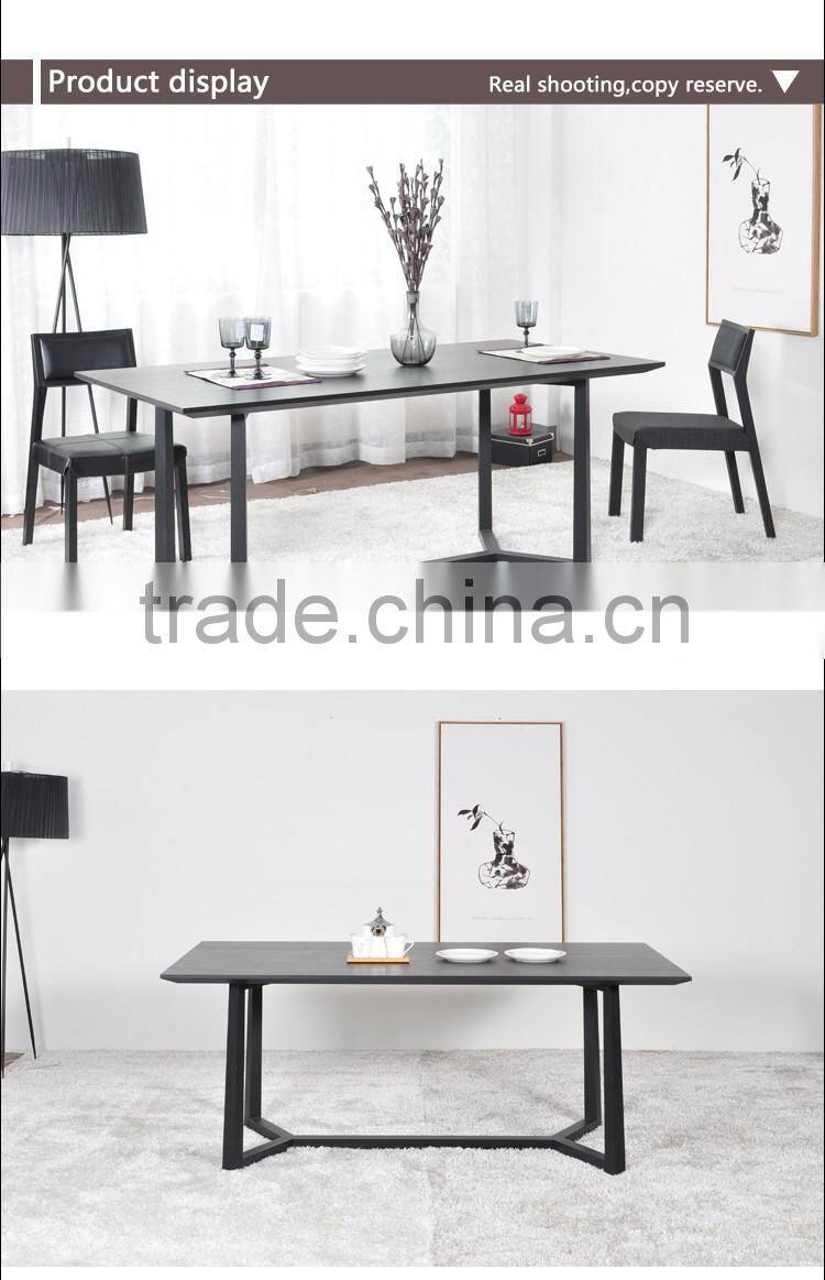 high quality modern elegant rectangle dinning table wood MDF dinning table