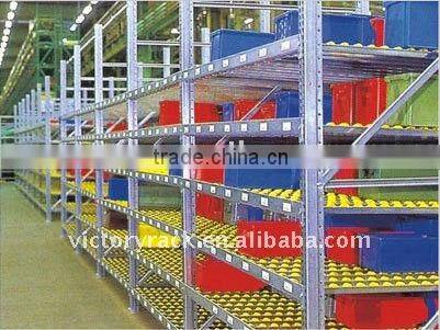 Warehouse rack carton flow racking system