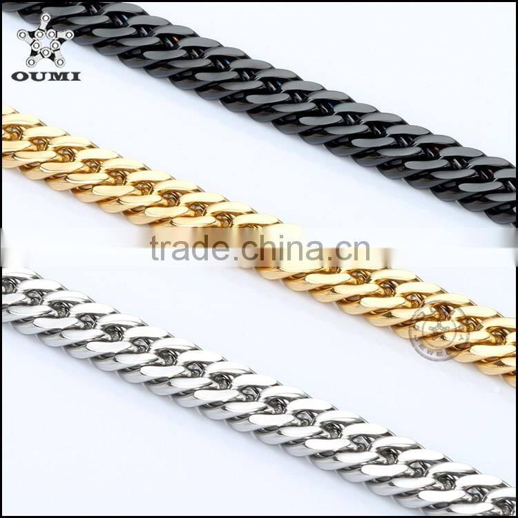 Fashion Metal Chain Stainless Steel Chain Double Curb Chain Necklace Jewelry