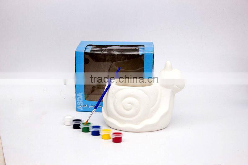 HOT SELLING CERAMIC SNAIL PENCIL POT