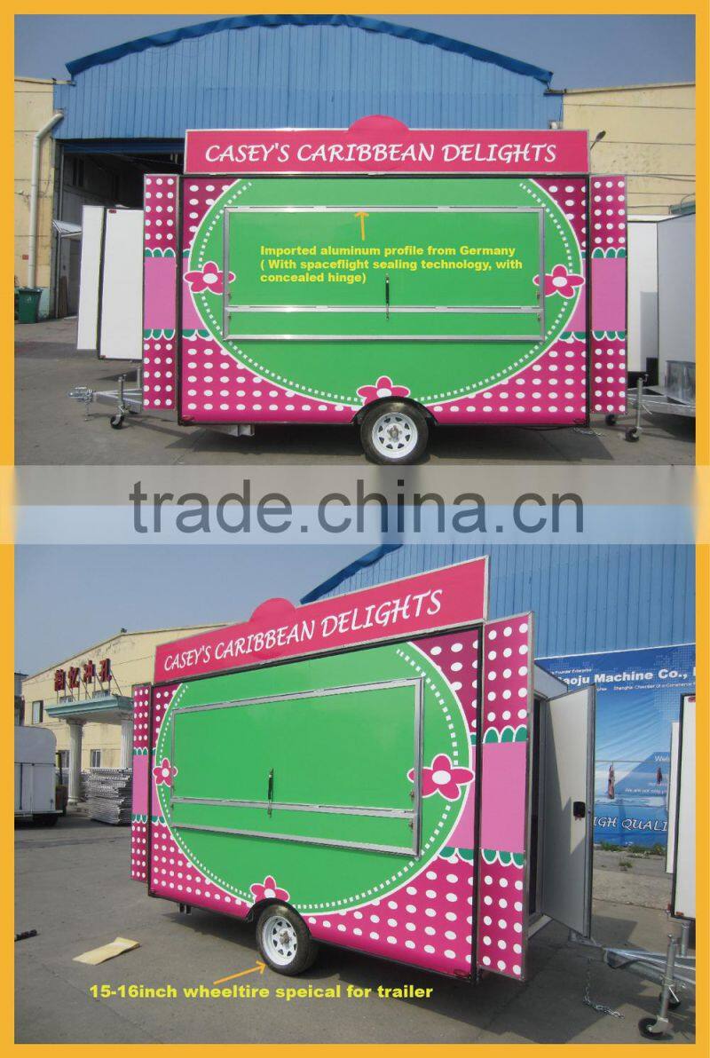 FV-55best mobile food cart with wheels food trolley cart mobile food trailers for sale