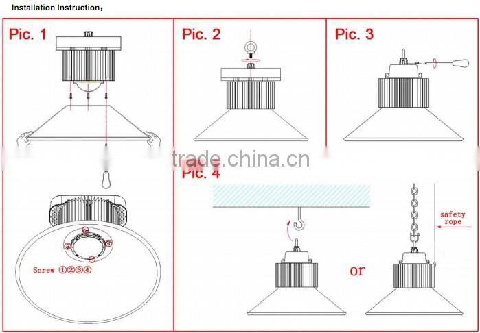 CE approved Industrial high power 150W High bay LED for sports filed arena