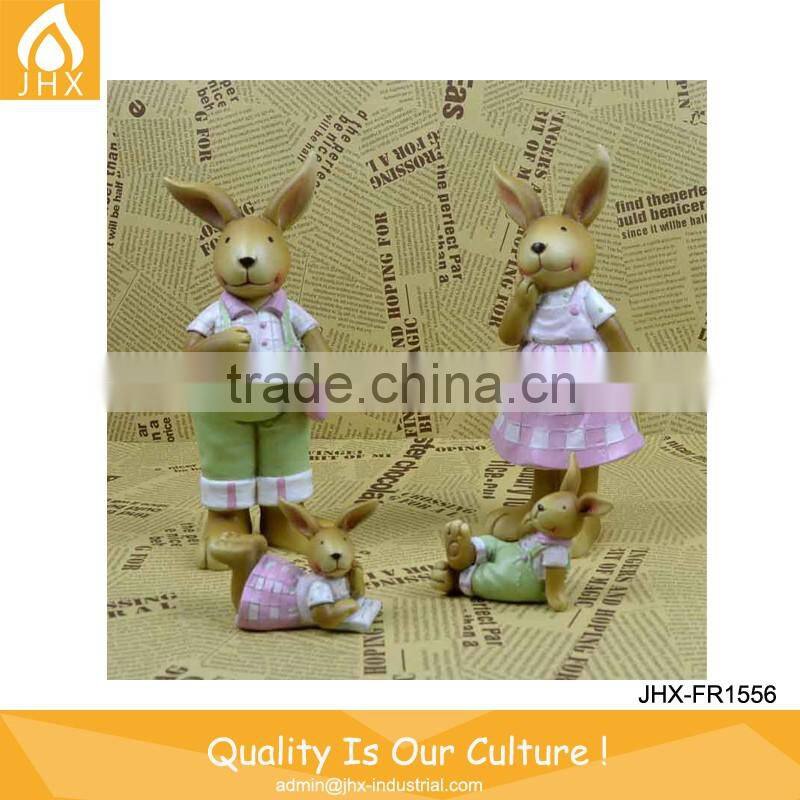 Big and Small Polyresin Chicken Plush Easter Bunny
