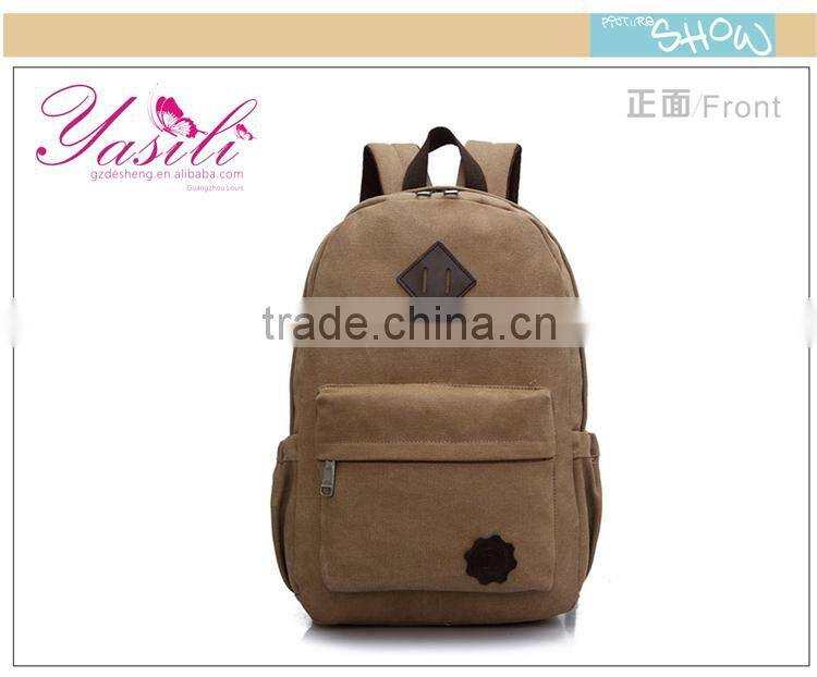 2014 China supplier new design canvas backpack bag,sports travel backpacks in Guangzhou