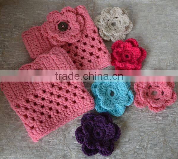 Wholesale hand knitted crochet women leg warmers
