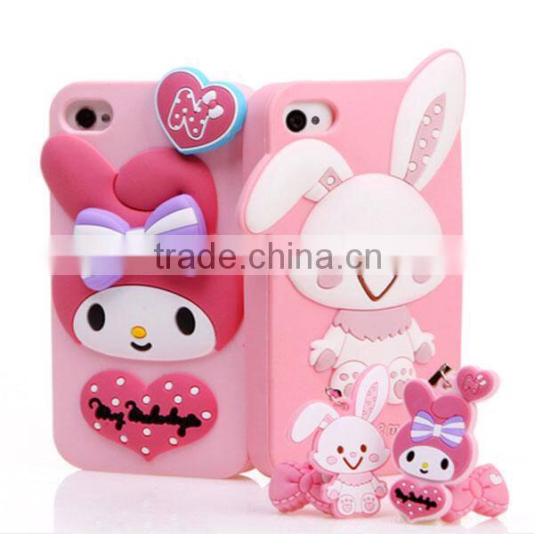china manufacture mobile phone silicon case for 4S/5S,silicone phone case,animal silicone phone case