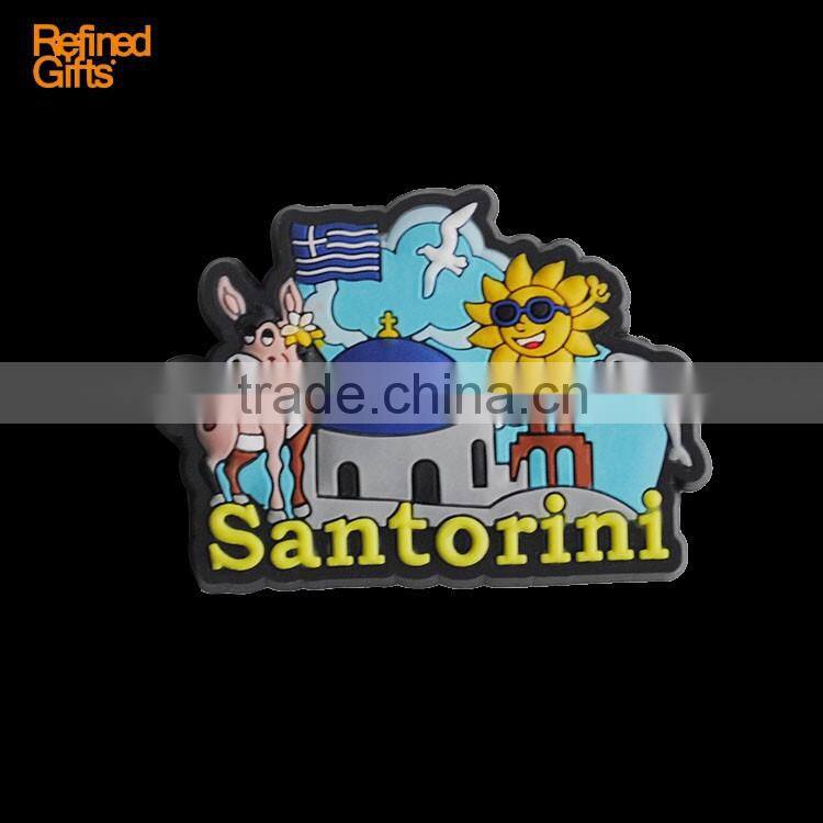 Crete Beach PVC Rubber Magnets Soft 3D Fridge Magnets OEM Menufacture ECO-friendly
