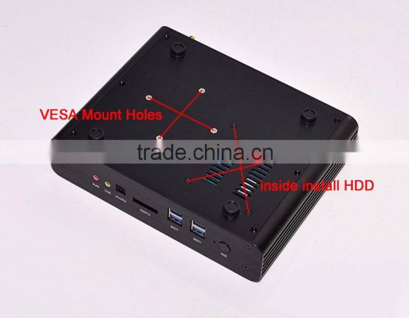 2016 best pc Intel Core i7-5650U Barebone Fanless mini PC i7 4M Cache up to 3.20 GHz support HD 4K resolution wifi