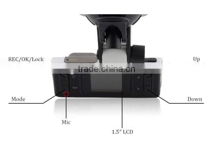 1.5 Inch TFT 1080P Full HD 5.0M Pixel GPS Tracker Ambarella A2S60 Car CCTV DVR