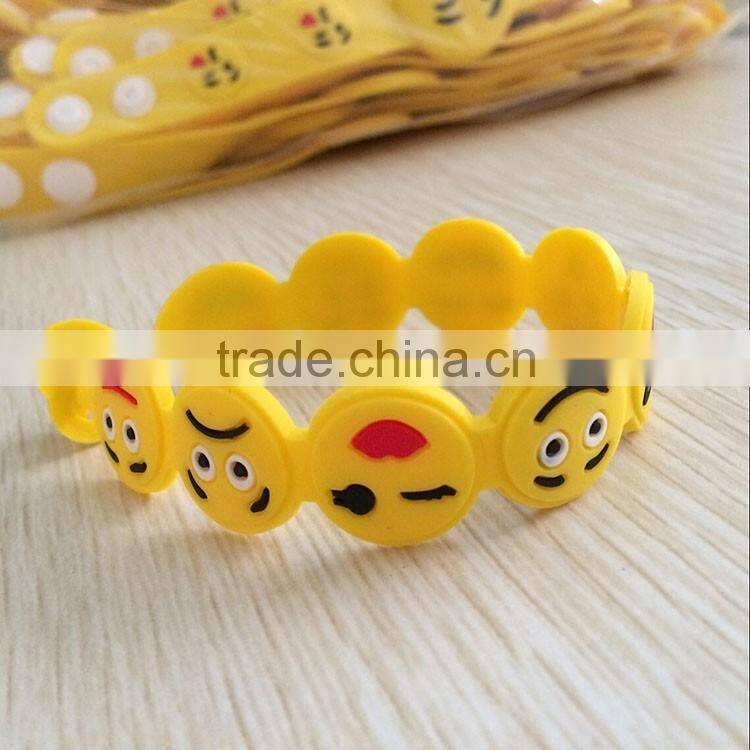 Funny Pvc Emoji bracelet