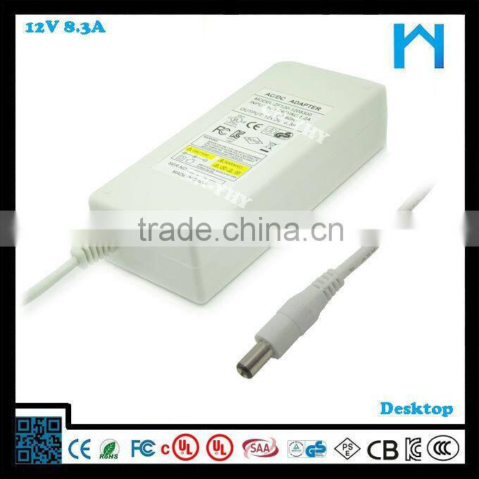 ac dc adapter 220v to 12v 8.3a 100w UL listed