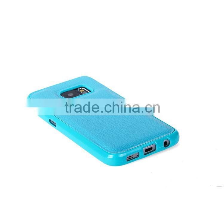 2016 Wholesale Premium Leather Mobile Phone Flip Cover Case / Card Slots 2 in 1 Case for Samsung Galaxy S7 S7 edge