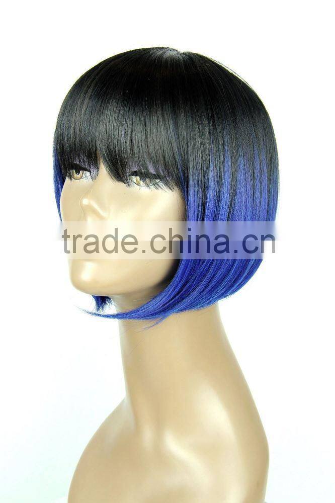 christmas party used wig ombre color new style 100 percent futura high tempreture synthetic hair wig
