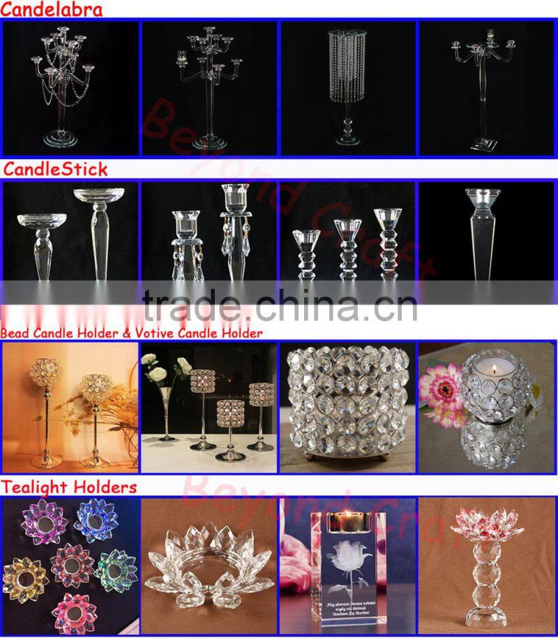Wedding Crystal Glass Candlestick Candleholder
