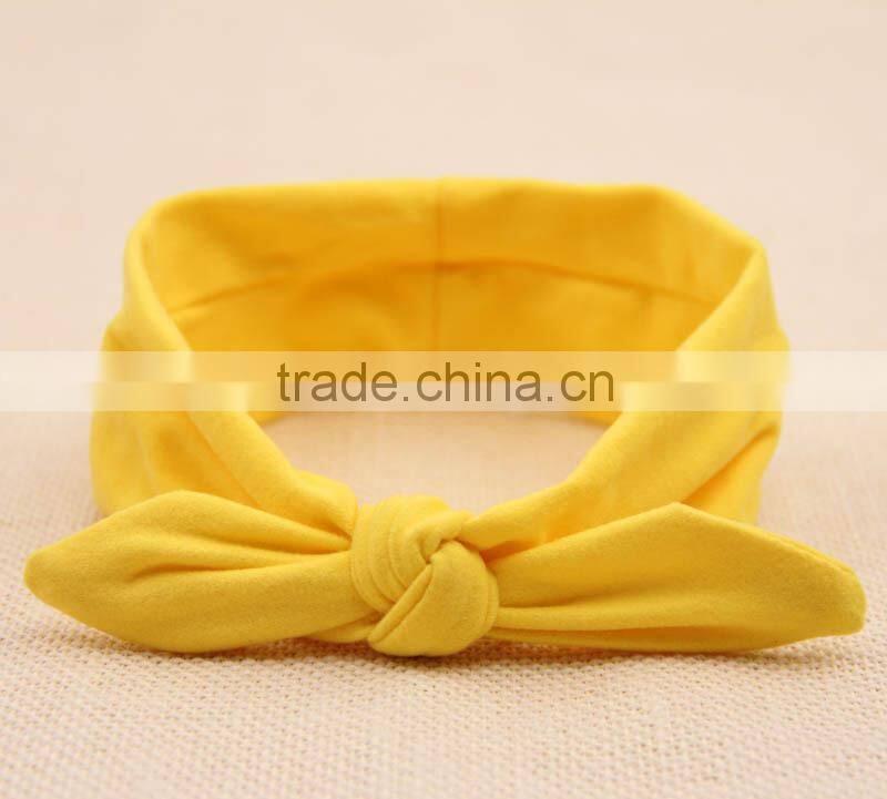 Hot selling top baby headband high quality soft cotton stretch headband kids hair accessories