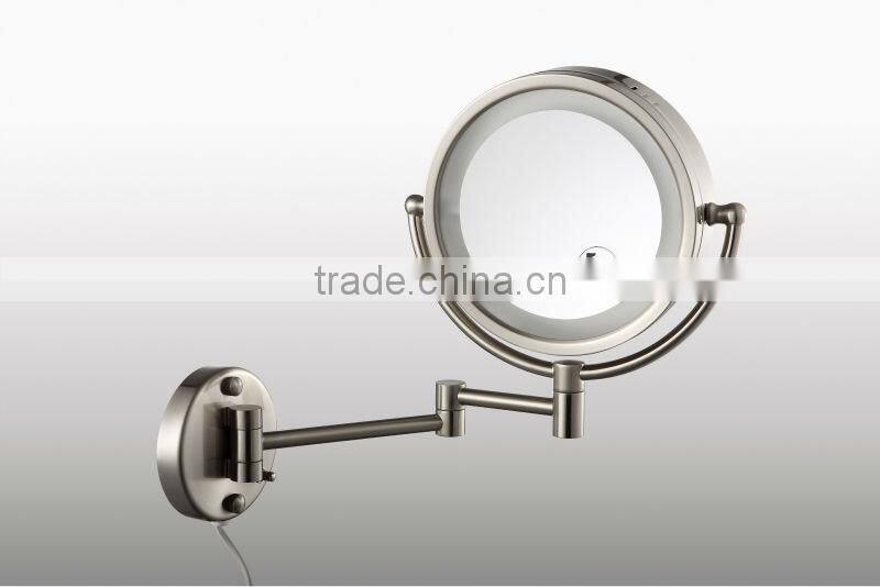 Hotel bathroom magnifying mirror with circular light MR8008