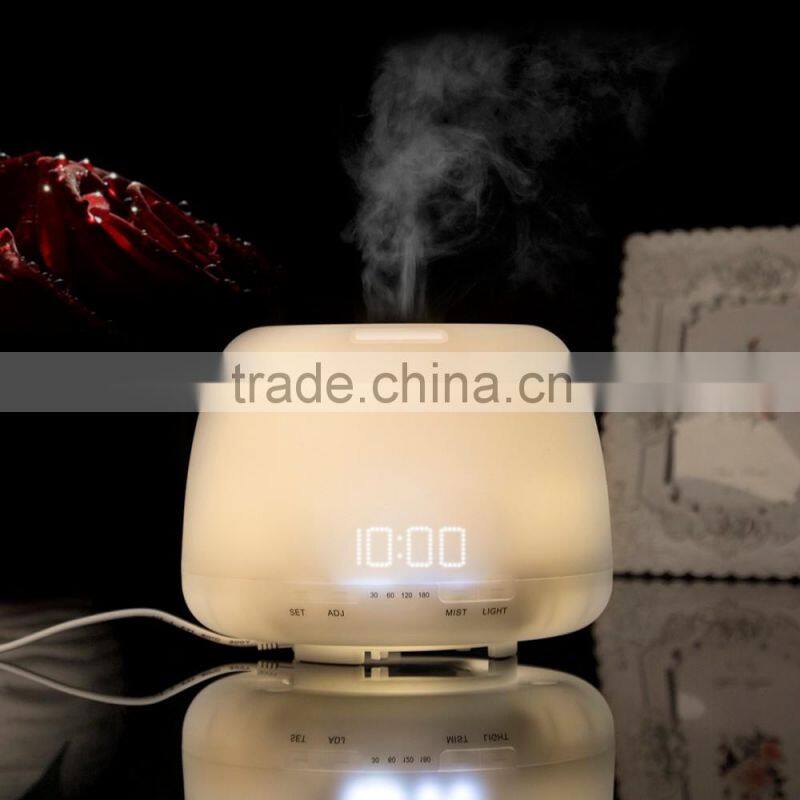 Factory Wholesale Ultrasonic Aromatherapy Diffuser With Clock