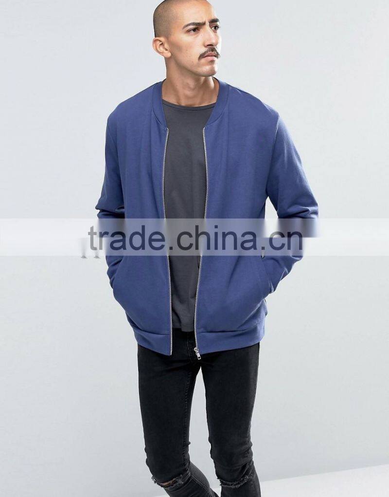 UK Fashion Jersey Bomber Soft Sweat Jersey Custom 100% Cotton Bomber Jacket