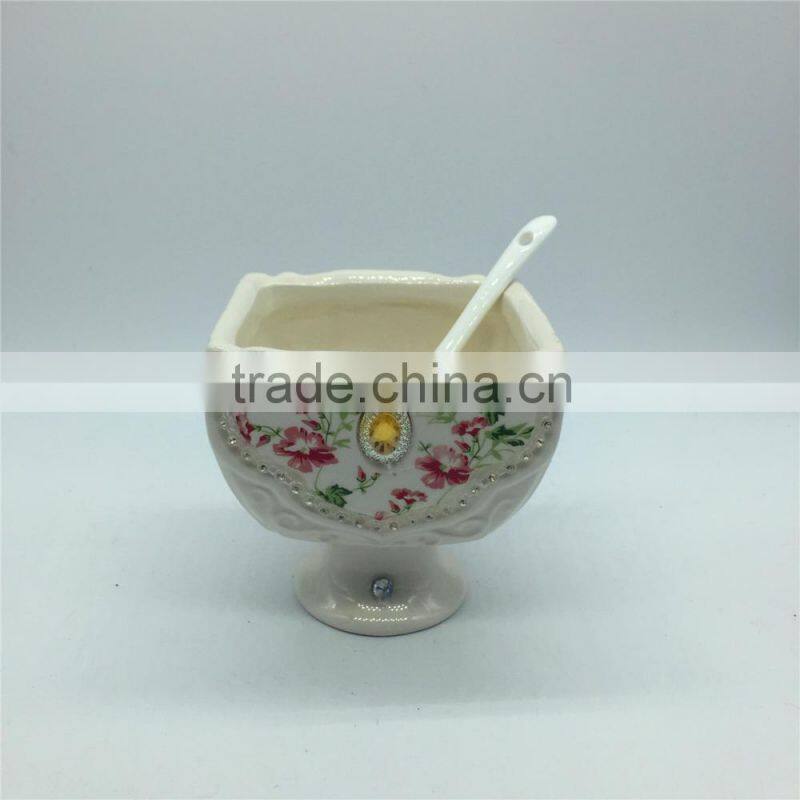 Home decoration ceramic kid ice cream bowls