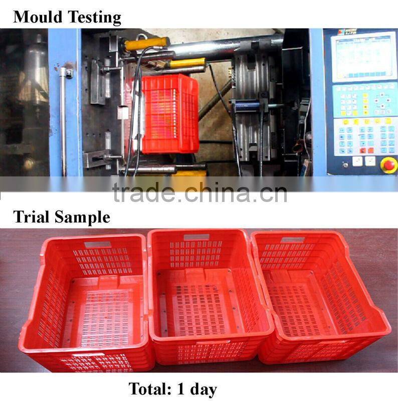 China Mould Factory Plastic Injection Vegetable Crates Mould