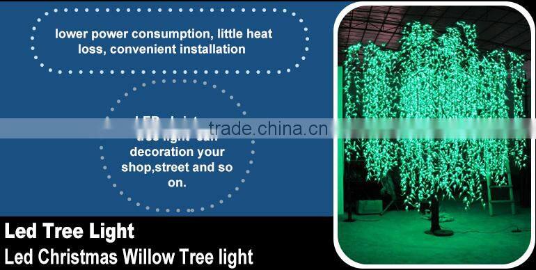 Outdoor Waterproof Artificial Led Weeping Willow Tree Lighting/ Led Lighted Willow Tree Lights