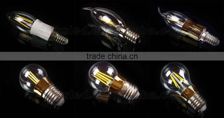 2014 new CE ROHS 85-260V E27 8W led filament