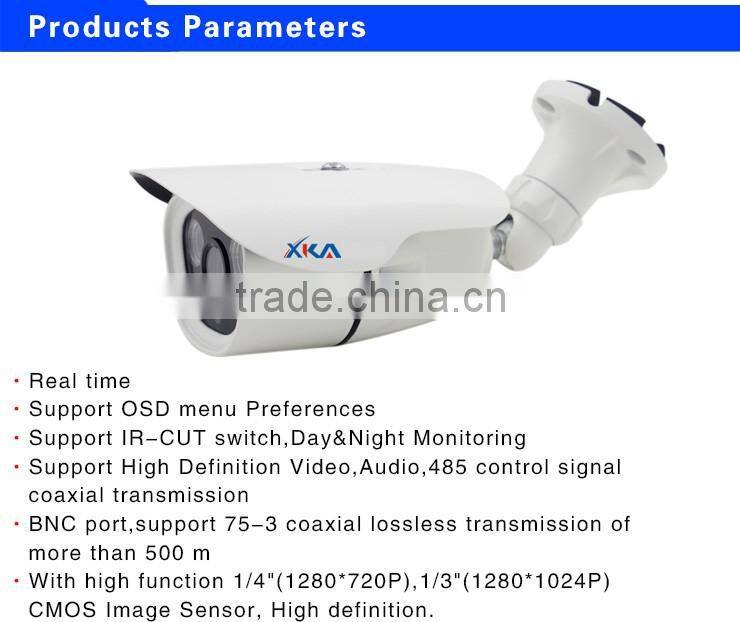 Infrared Day and Night vision auto switch Water-proof bullet High definition 1080P AHD camera