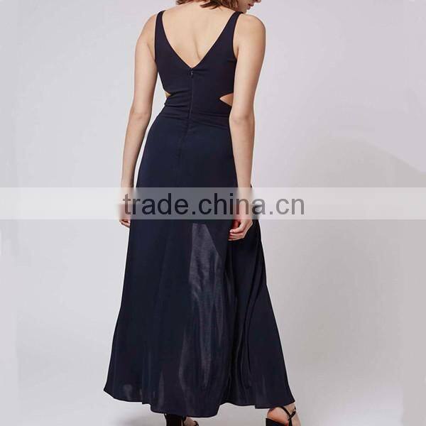 Latest Designer Cross Over Cut Out One Piece Long Maxi Dress