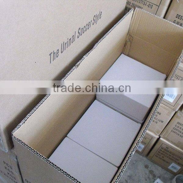 Sport themed urinal screen mat with hockey ball