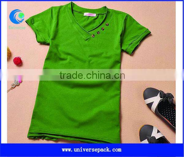 viscose spandex three quarter sleeve t shirt from factory wholesale