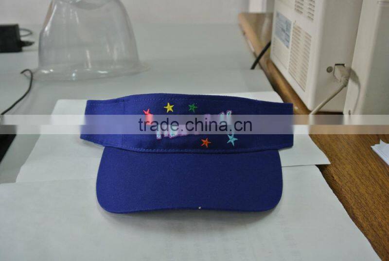 emboridery logo sun visor hat