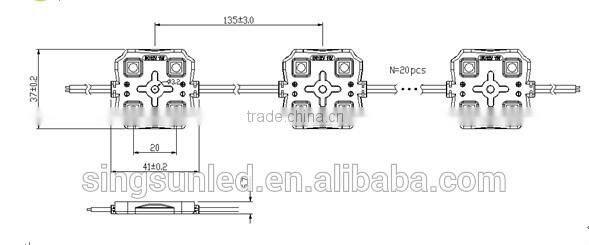 led module 12v 1watt 5050 injection led module 3 years warranty 5050 led module