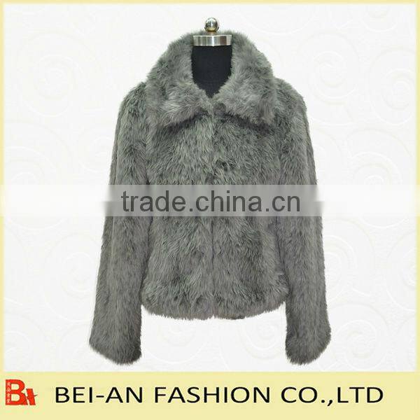 fashion lady's fake fur jacket