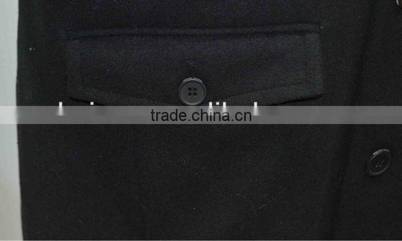 fake fur collar woolen coat for men