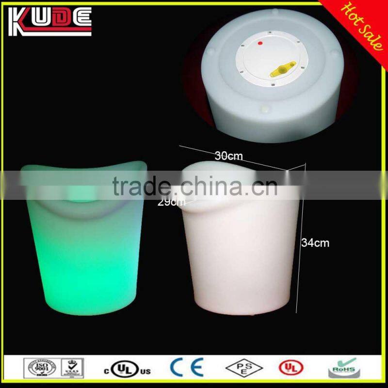 Best selling Durable Plastic LED wine Ice Bucket, LED flashing Ice Bucket, LED Lighted Ice Bucket