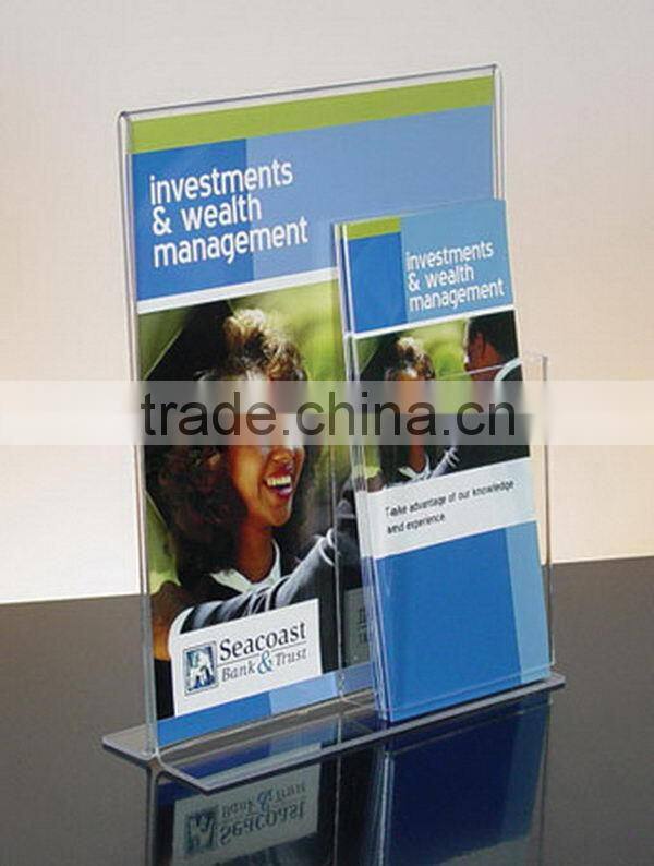 Durable stylish stainless steel brochure holder