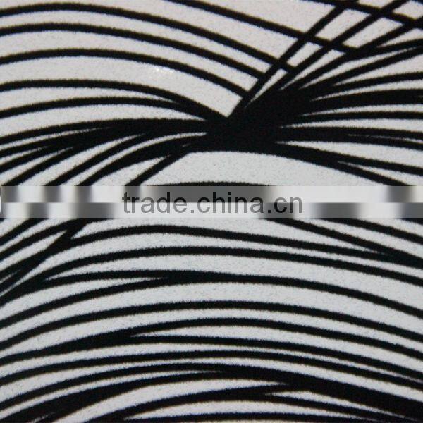 PU flock synthetic fabric for shoes and handbag leather usage