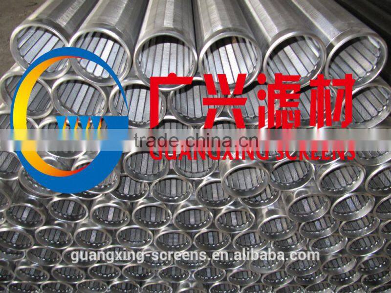 SS316L aperture1mm wire wrap water well screen pipe ( manufacturer )