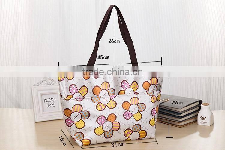 Flower Design Tote Mommy Bag Cooler Bag for Feeding-Bottle Thermo