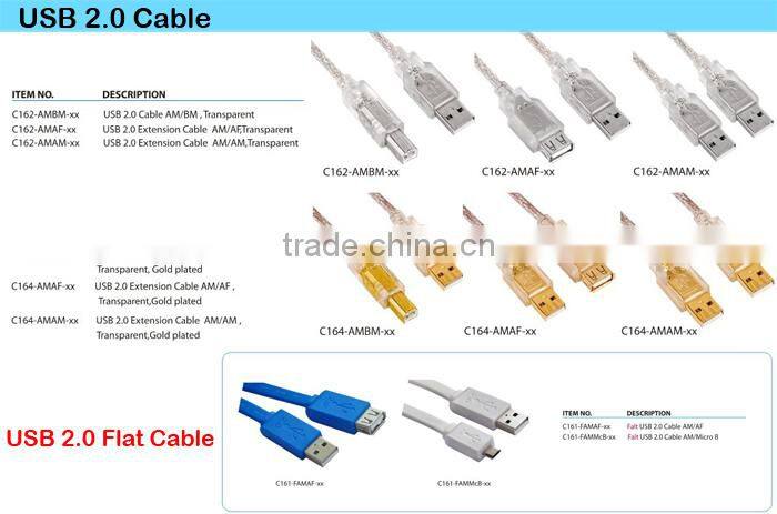 Led High Speed And Quality USB 2.0 Cable AM/AF